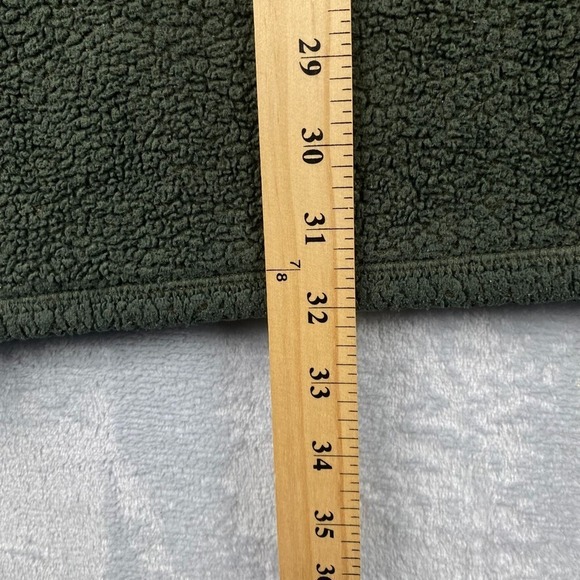 LL Bean Sweatshirt Mens XLT Tall Green Terry Winterloft Fleece 1/2 Zip Pullover - Picture 8 of 9